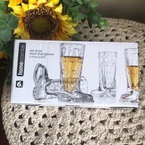 Home Essentials Boot Shot Glasses Set of Six